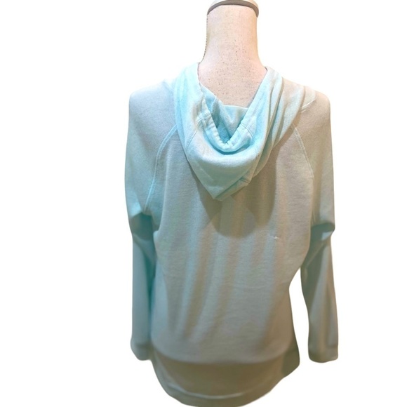 LIV Outdoor lightweight knit aqua hoodie kangaroo pocket size small - Picture 8 of 12